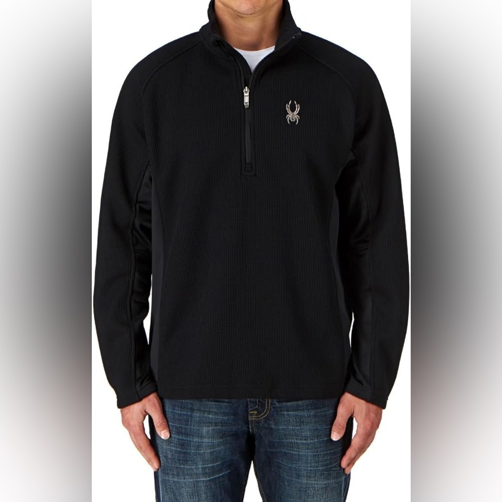 Spyder Men's Outbound Half Zip Jacket in Black